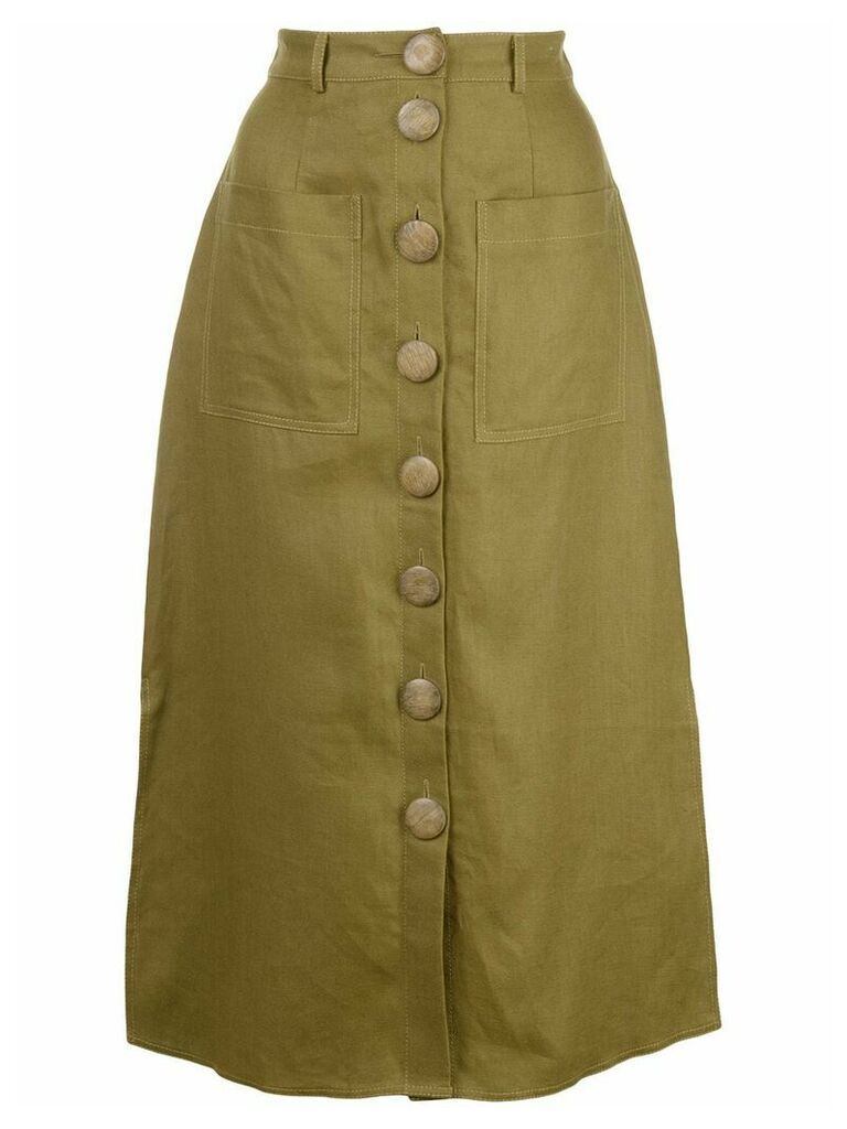 Nicholas stitched panel skirt - Green