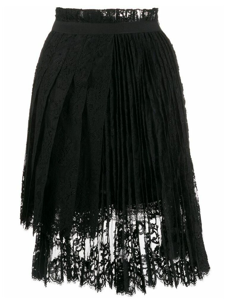 Ermanno Scervino pleated lace skirt - Black