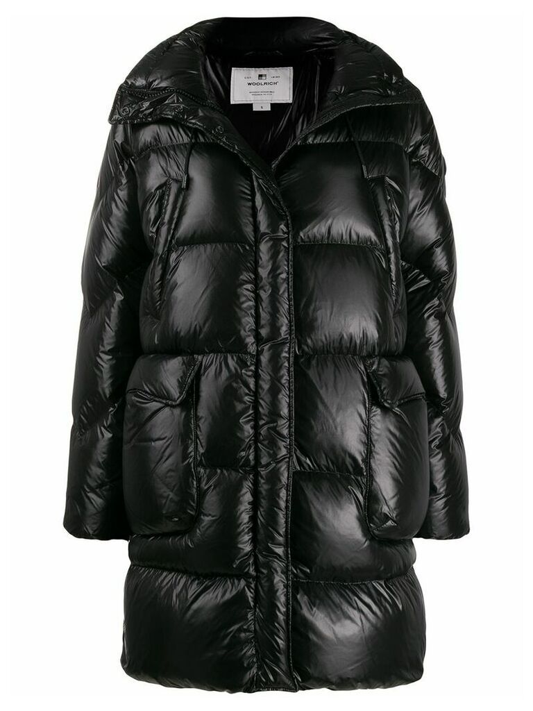 Woolrich padded zip up coat - Black