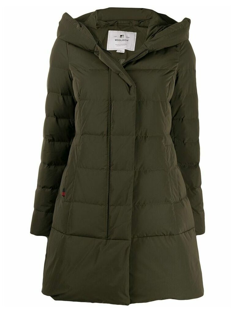 Woolrich hooded padded coat - Green