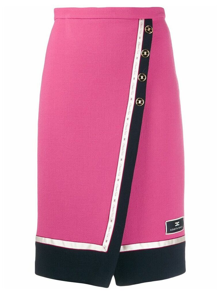 Elisabetta Franchi high-waisted wrap skirt - PINK