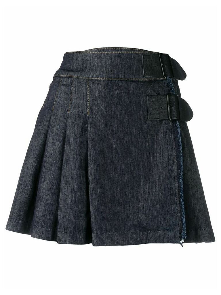 Benetton pleated denim skirt - Blue