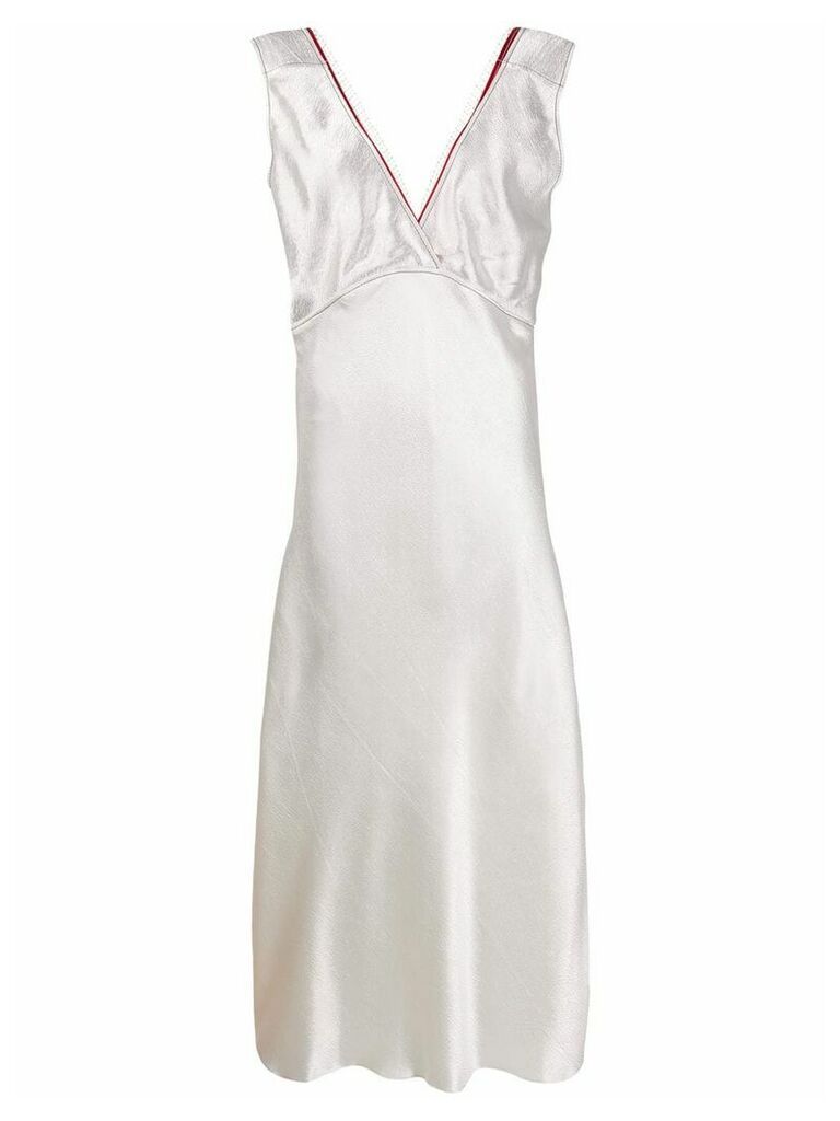 Marni net-trimmed midi dress - White