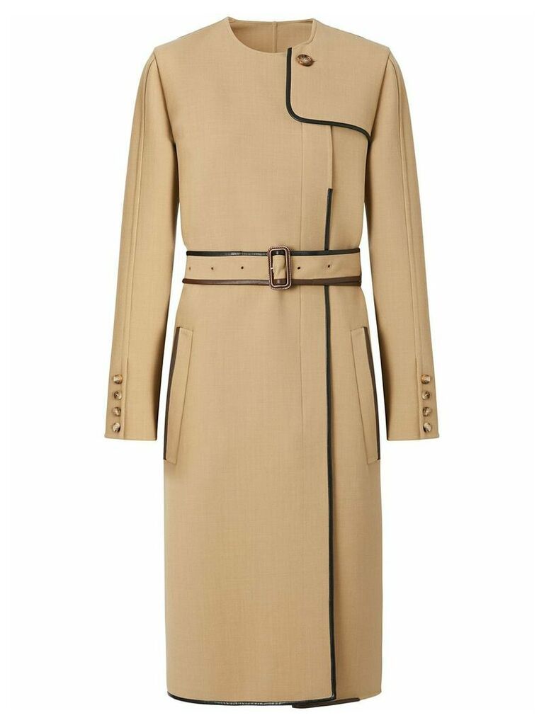 Burberry technical style belted dress - Neutrals
