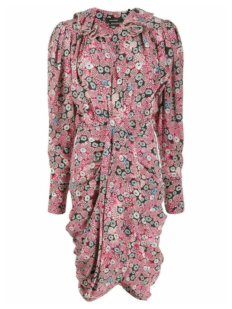 Isabel Marant floral print asymmetric dress - PINK