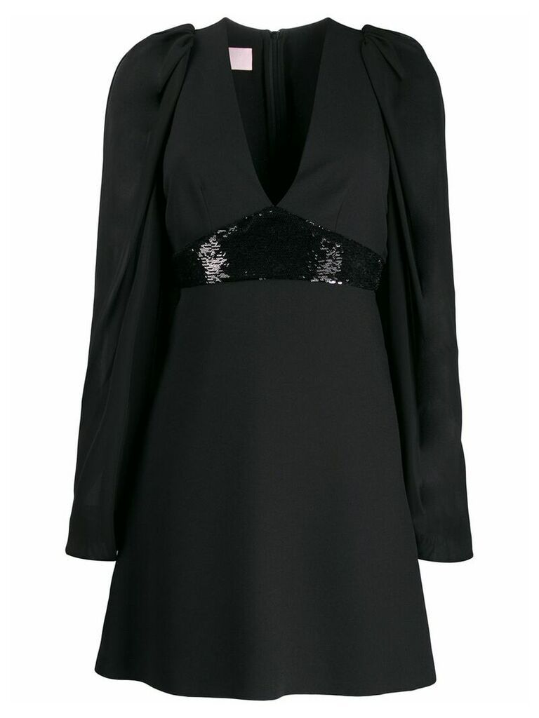 Giamba empire line mini dress - Black