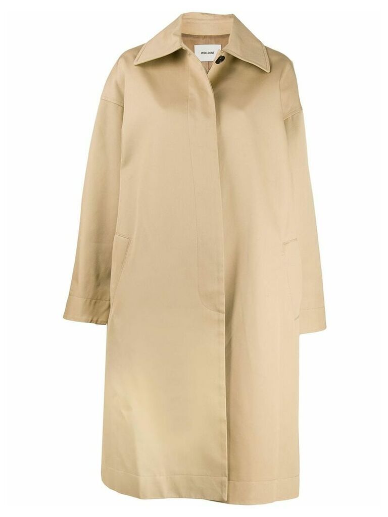 We11done oversized trench coat - NEUTRALS