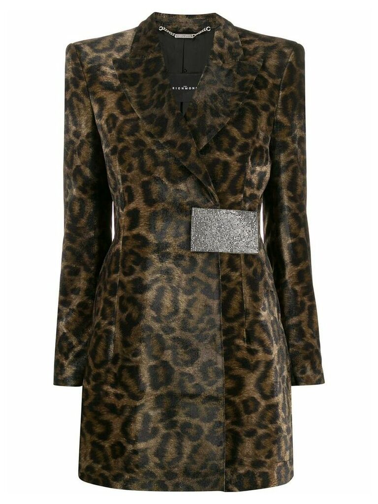 John Richmond leopard print coat - Green