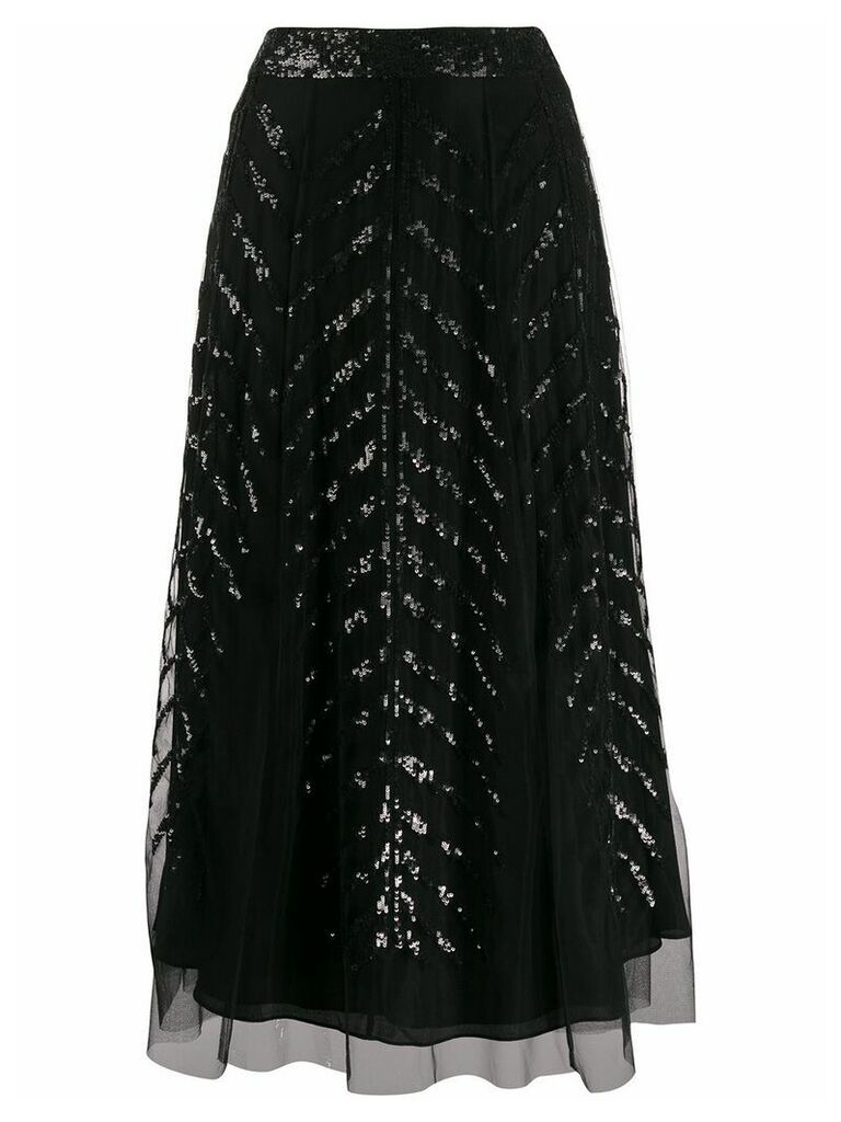 Temperley London sequinned tulle skirt - Black