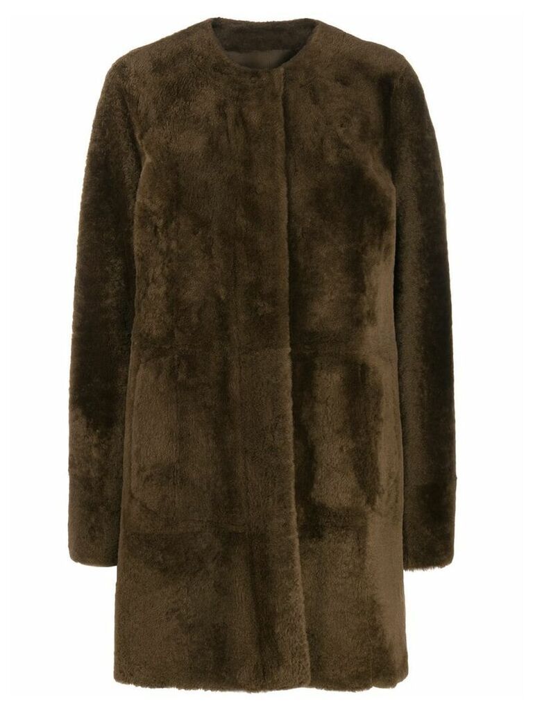 Drome mid-length fur coat - Brown