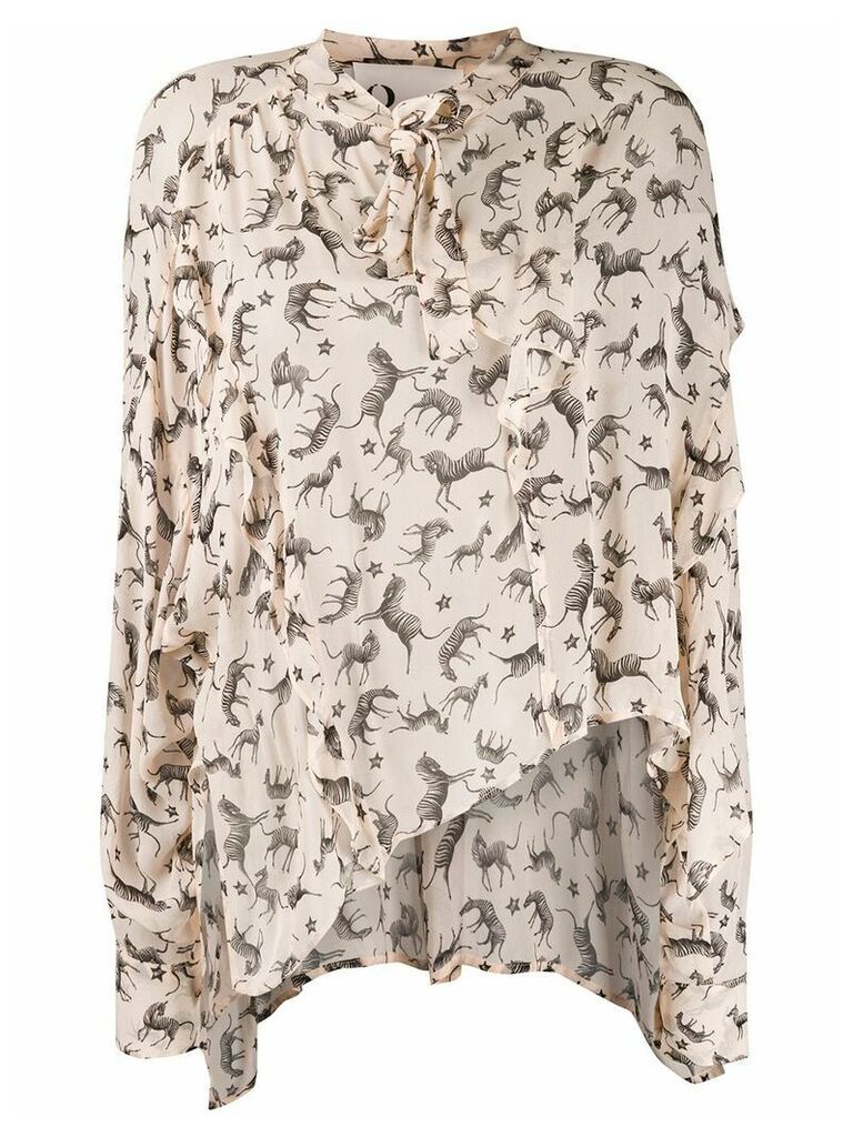 8pm animal print blouse - Neutrals