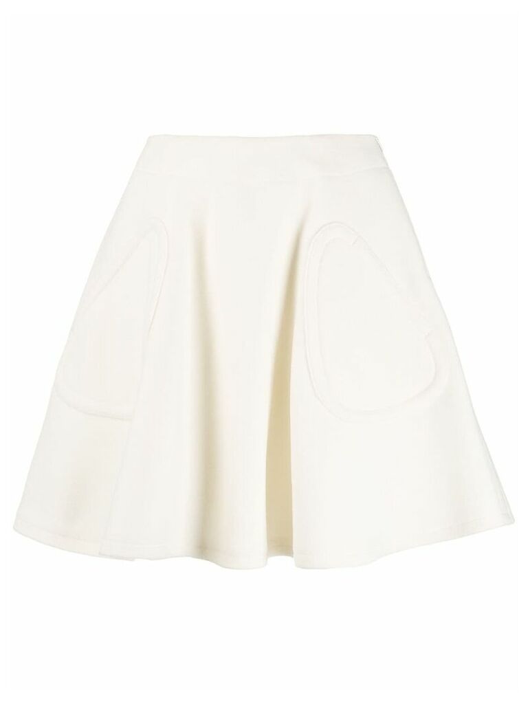 Courrèges high-waist A-line skirt - White