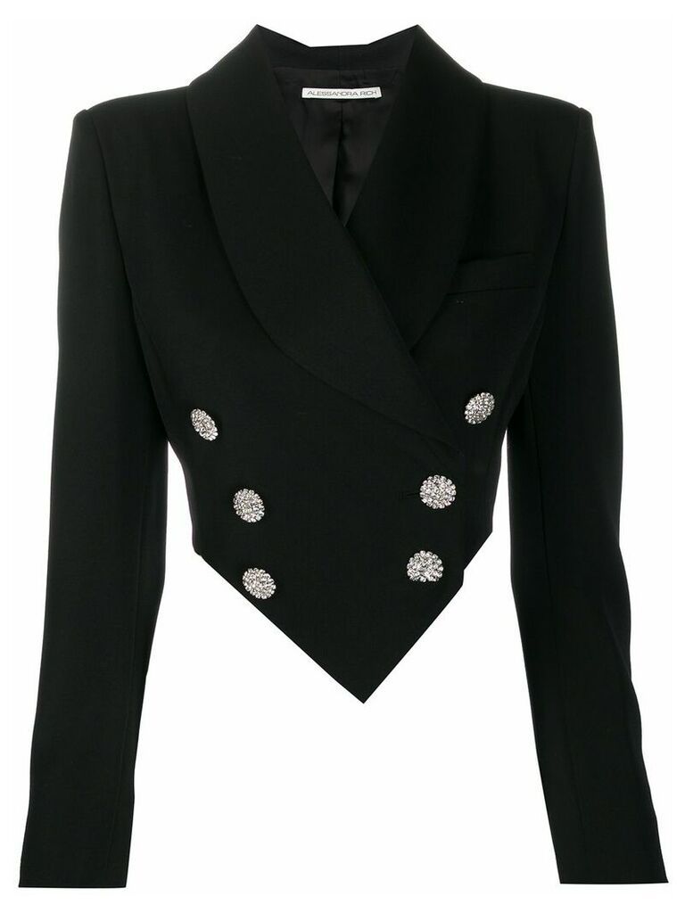 Alessandra Rich embellished button blazer - Black