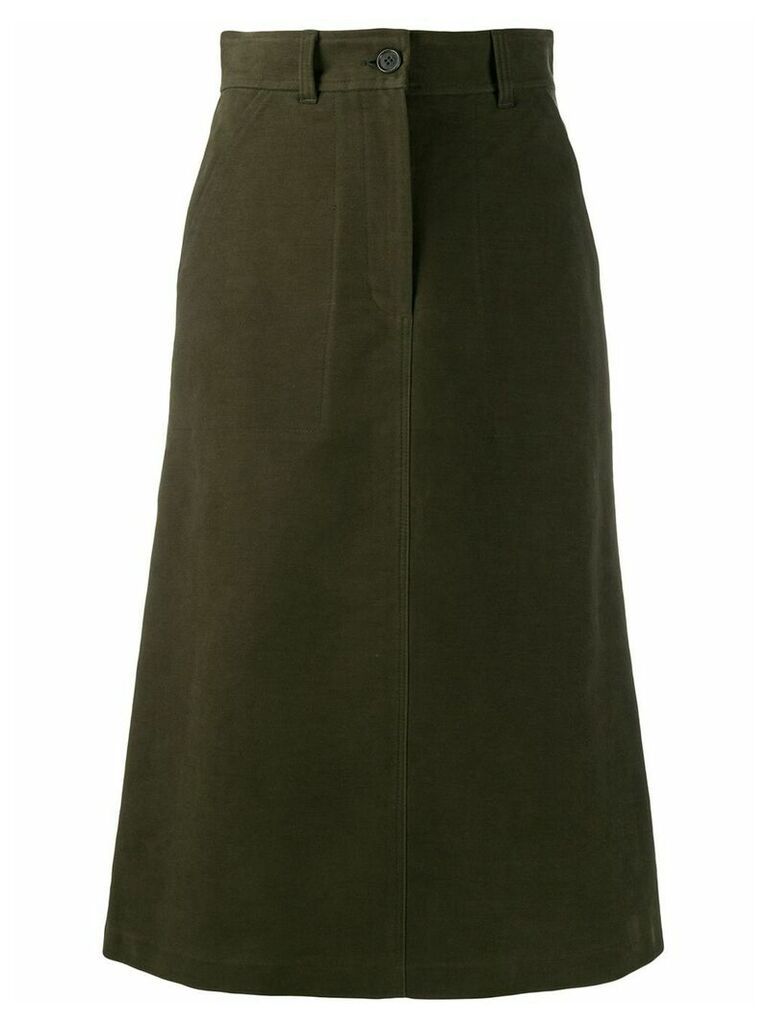 Aspesi high-waisted flared skirt - Green