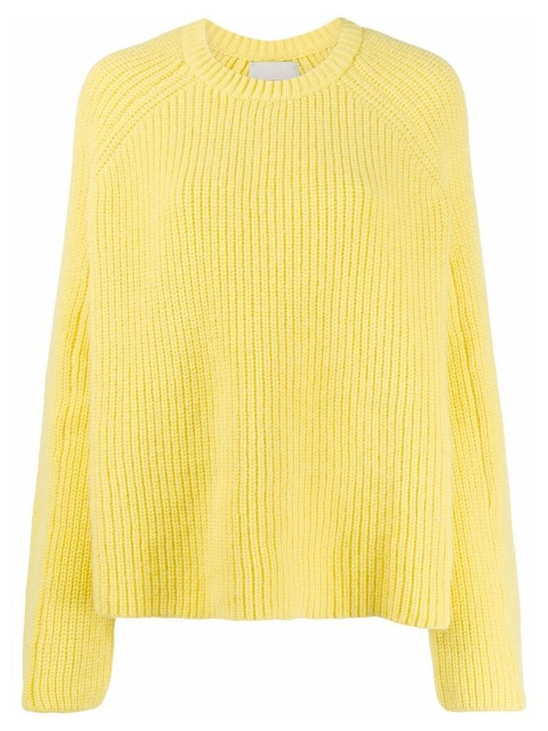Laneus crew-neck knit sweater - Yellow