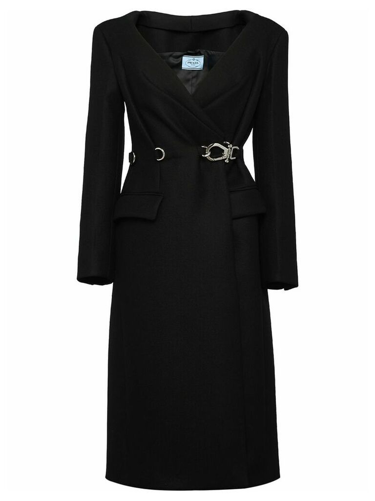 Prada double cloth coat - Black