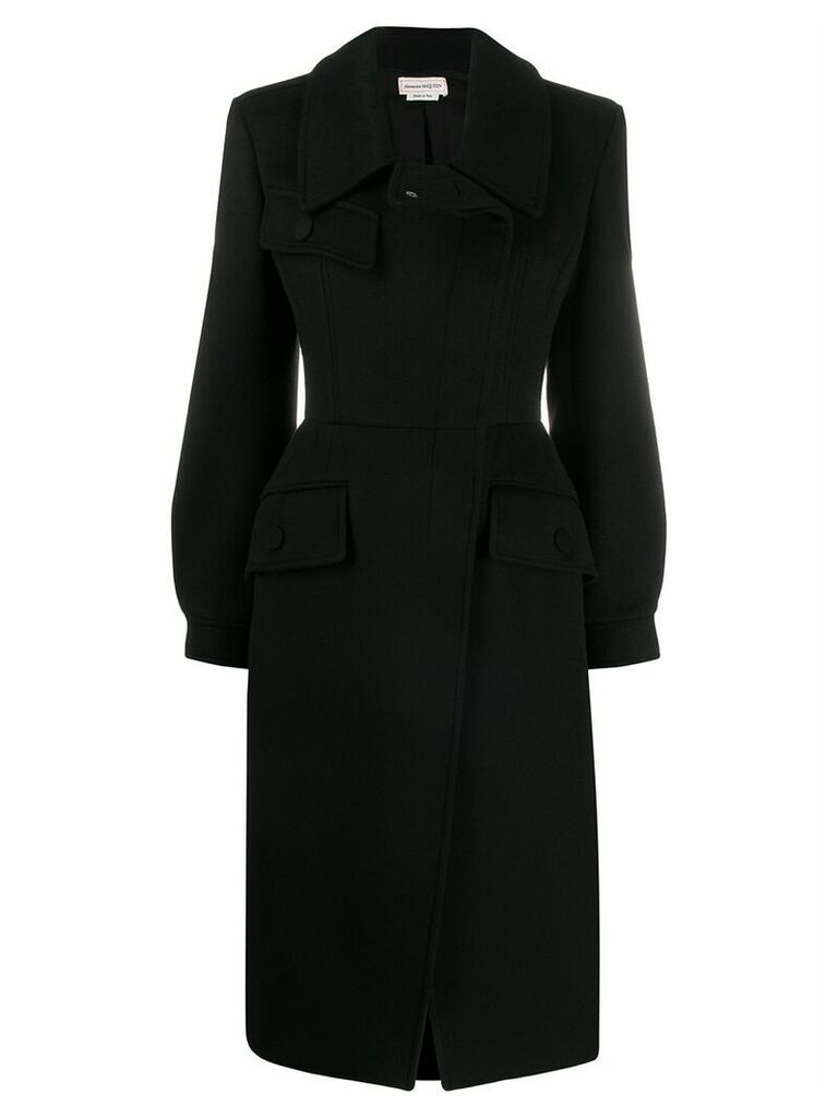 Alexander McQueen fitted formal coat - Black