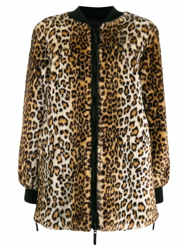 Ermanno Ermanno leopard-print coat - Brown