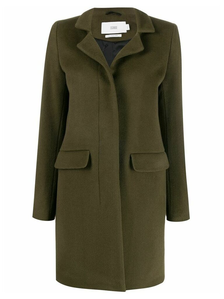 Closed single-breasted coat - Green