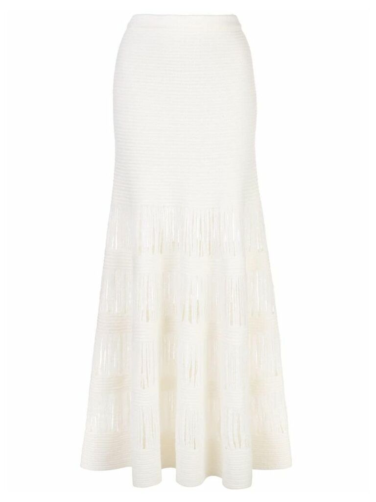 Gabriela Hearst detail split knit skirt - White