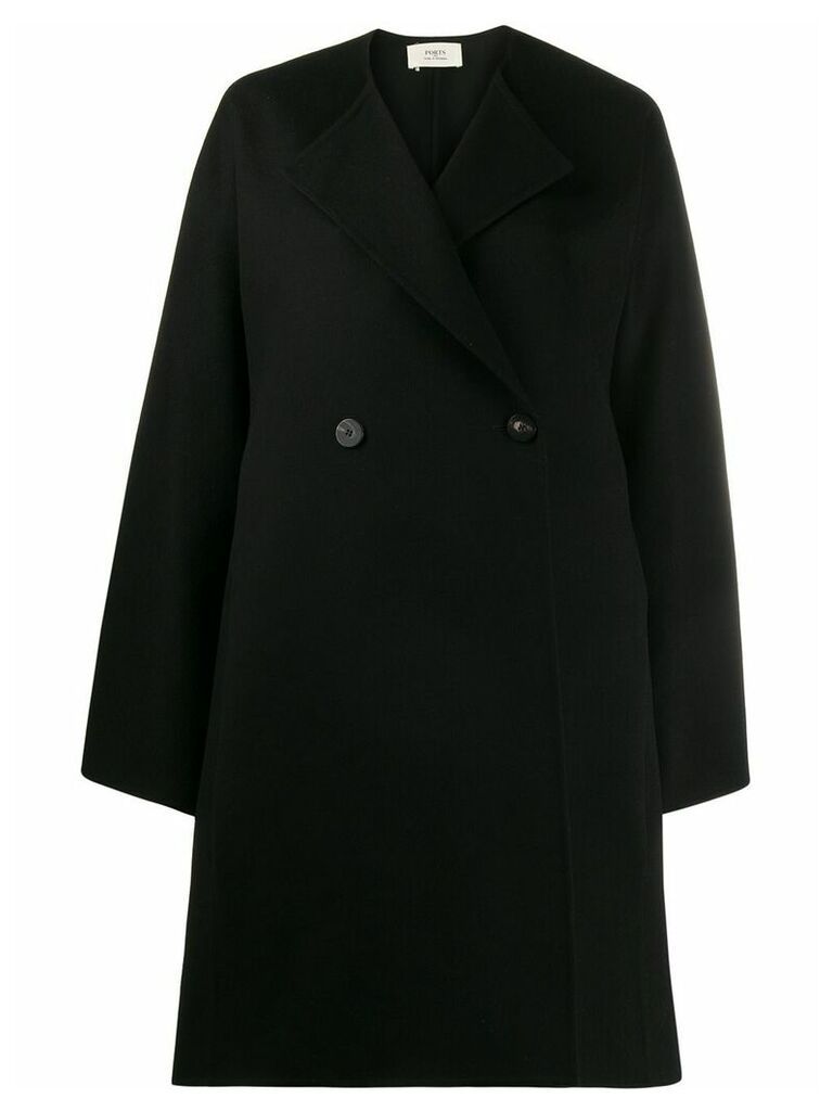 Ports 1961 double-breasted coat - Black