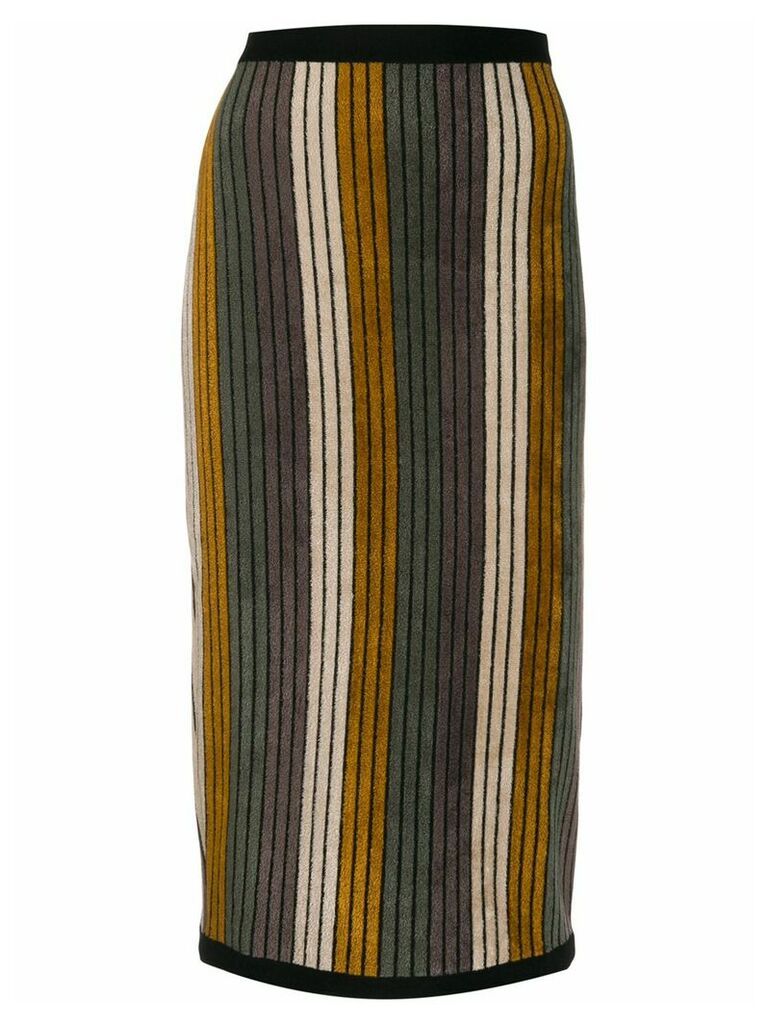 Antonio Marras striped pencil skirt - Grey