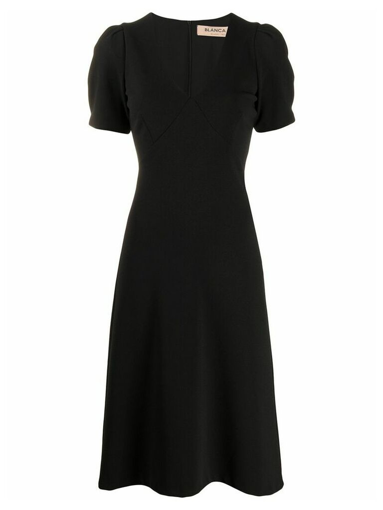 Blanca Vita v-neck midi dress - Black