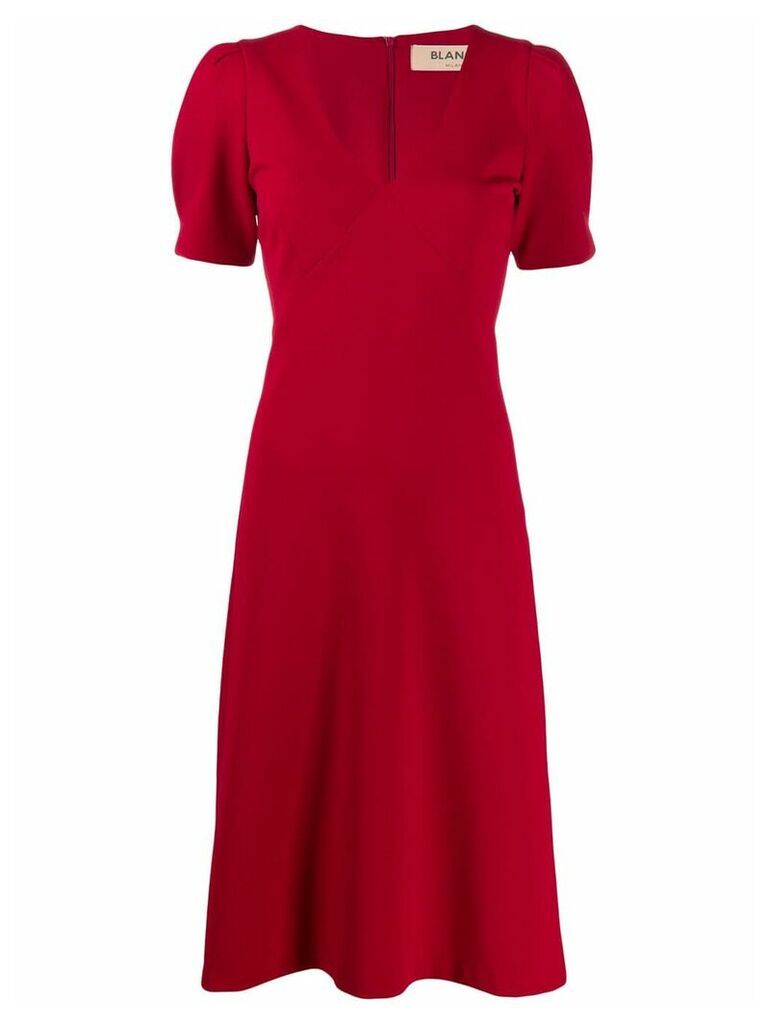 Blanca Vita v-neck midi dress - Red