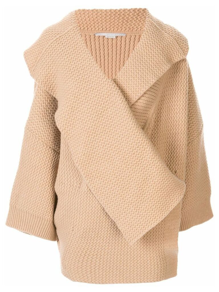 Stella McCartney oversized chunky knit cardi-coat - Brown
