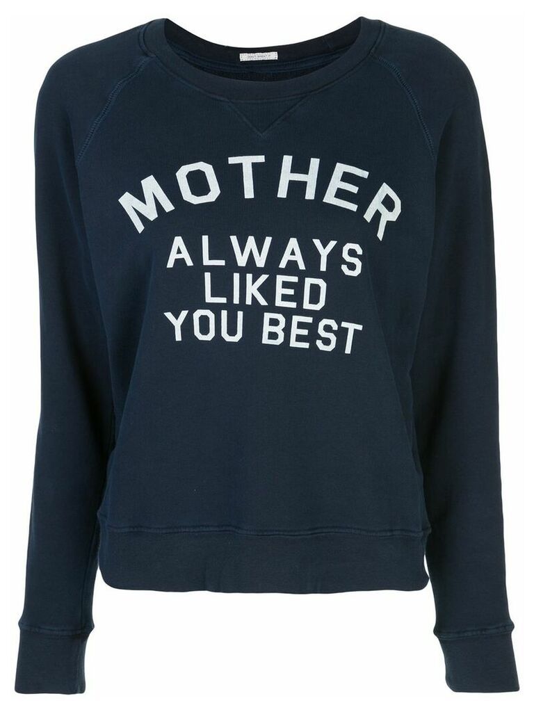 Mother slogan print sweatshirt - Blue