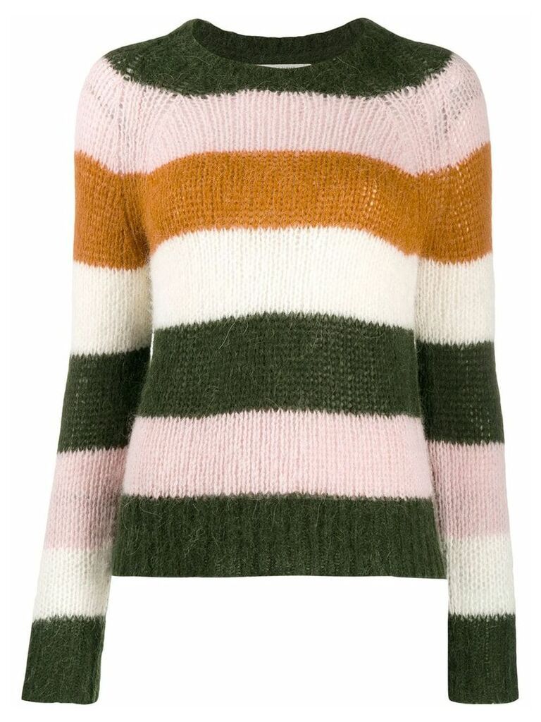 Chinti and Parker stripped knit jumper - Green