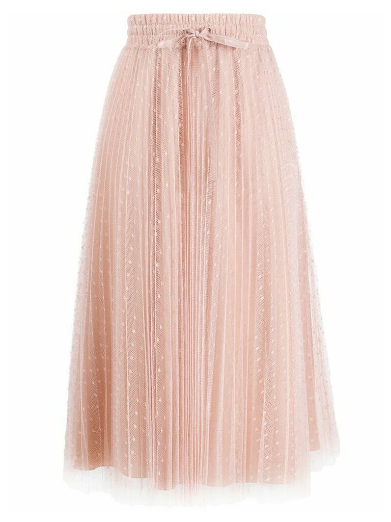 Red Valentino pleated tulle skirt - PINK