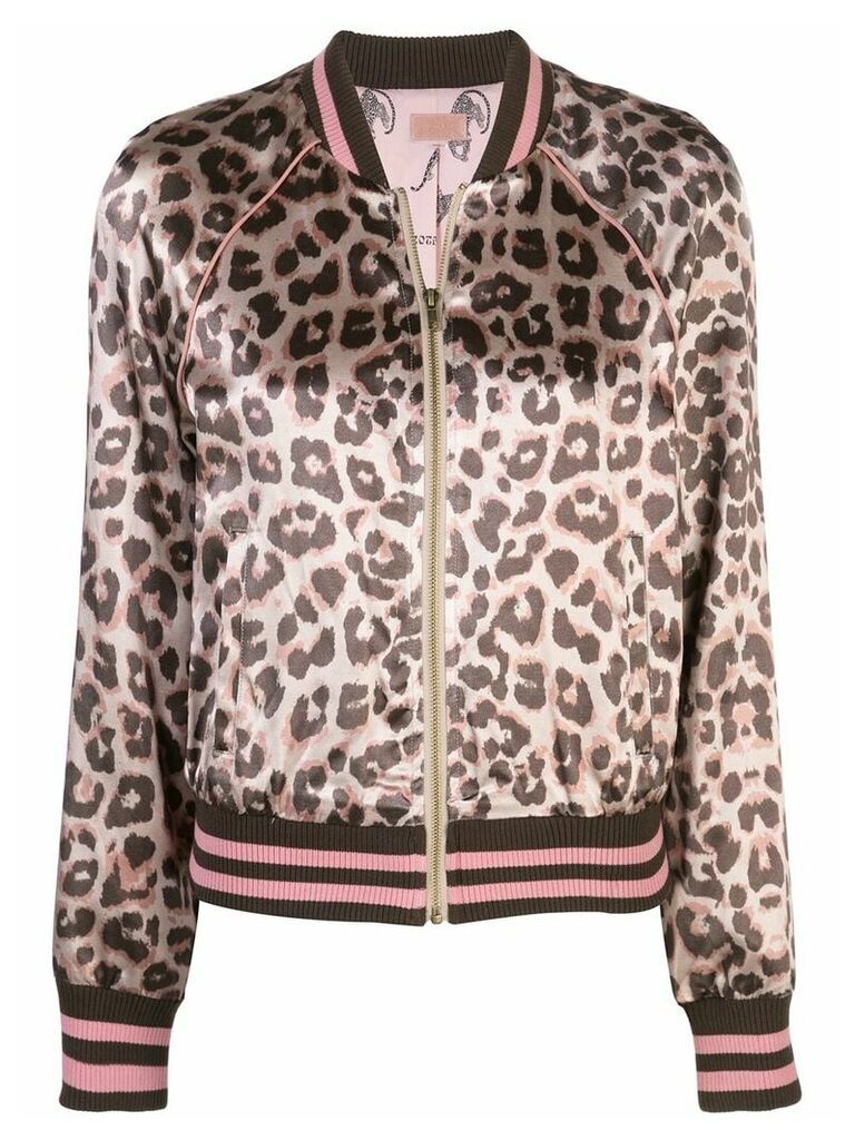 Mother leopard print fitted jacket - PINK
