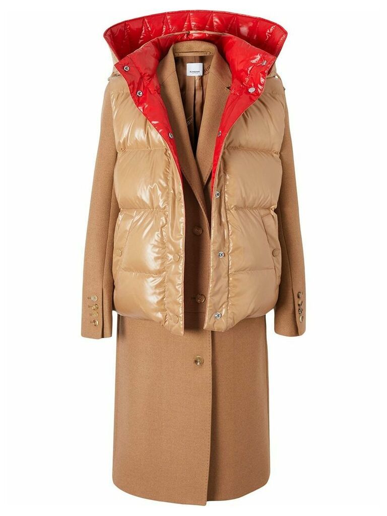 Burberry paneled coat - Brown
