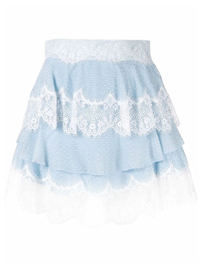 Alice McCall Divine Sister tiered lace skirt - Blue
