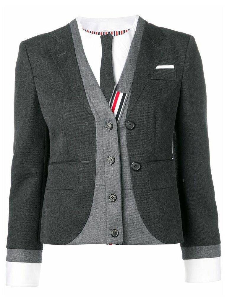 Thom Browne Trompe L'Oeil suit sport coat - Grey