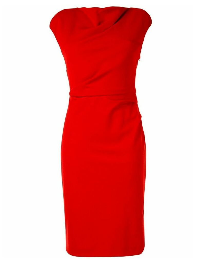 Paule Ka cap sleeve fitted dress - Red