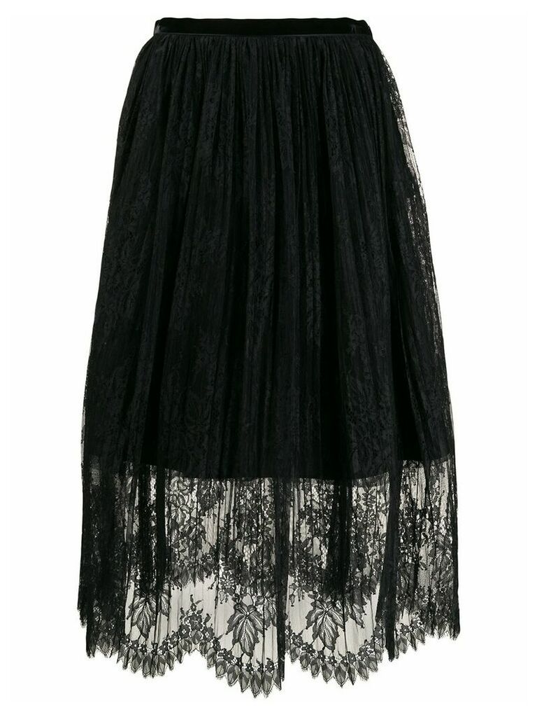 Vivetta layered lace skirt - Black