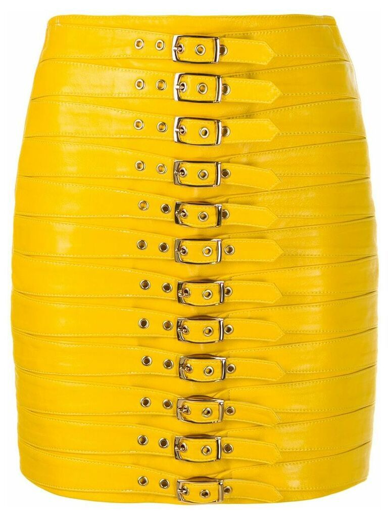 Manokhi Dita buckled mini skirt - Yellow