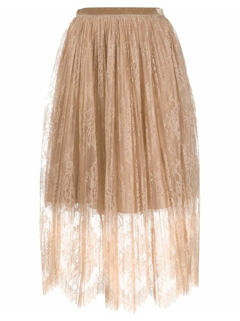 Vivetta layered lace skirt - NEUTRALS