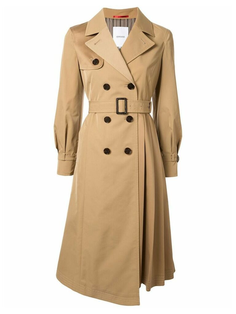 Loveless double-breasted trench coat - Brown