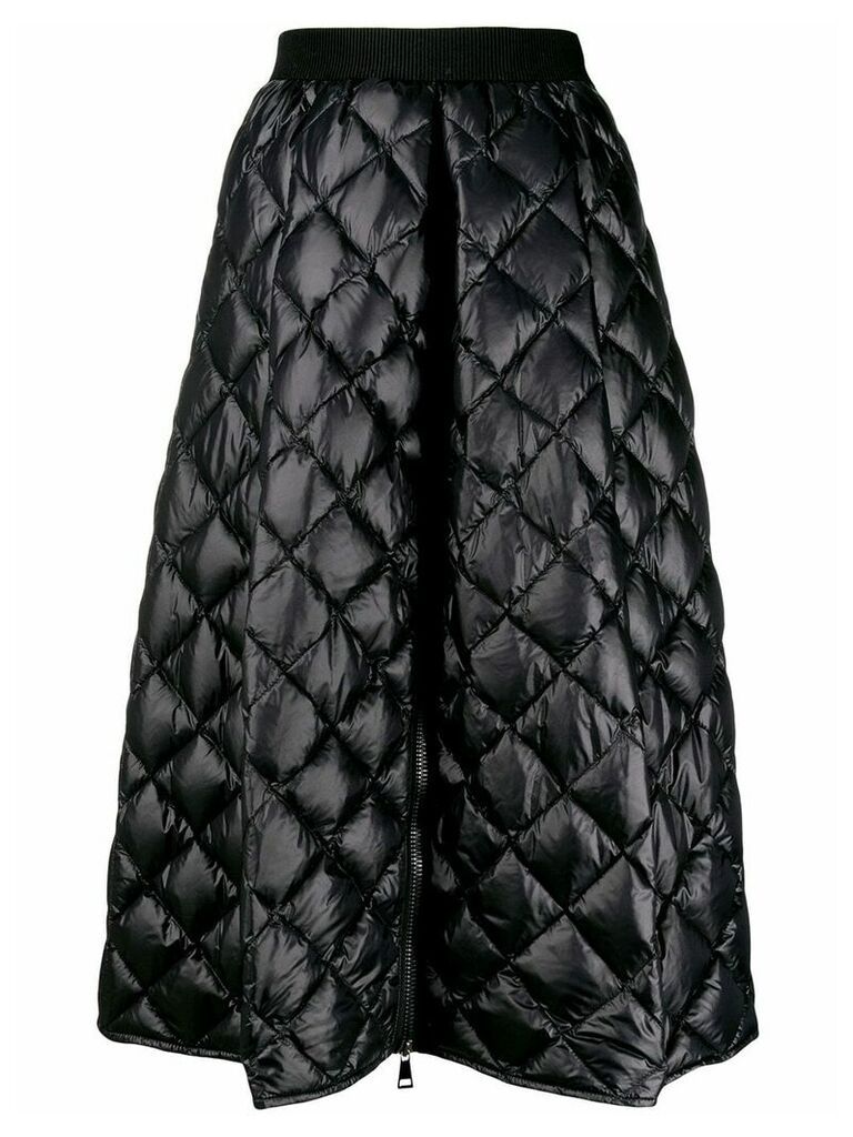 Moncler A-line quilted skirt - Black