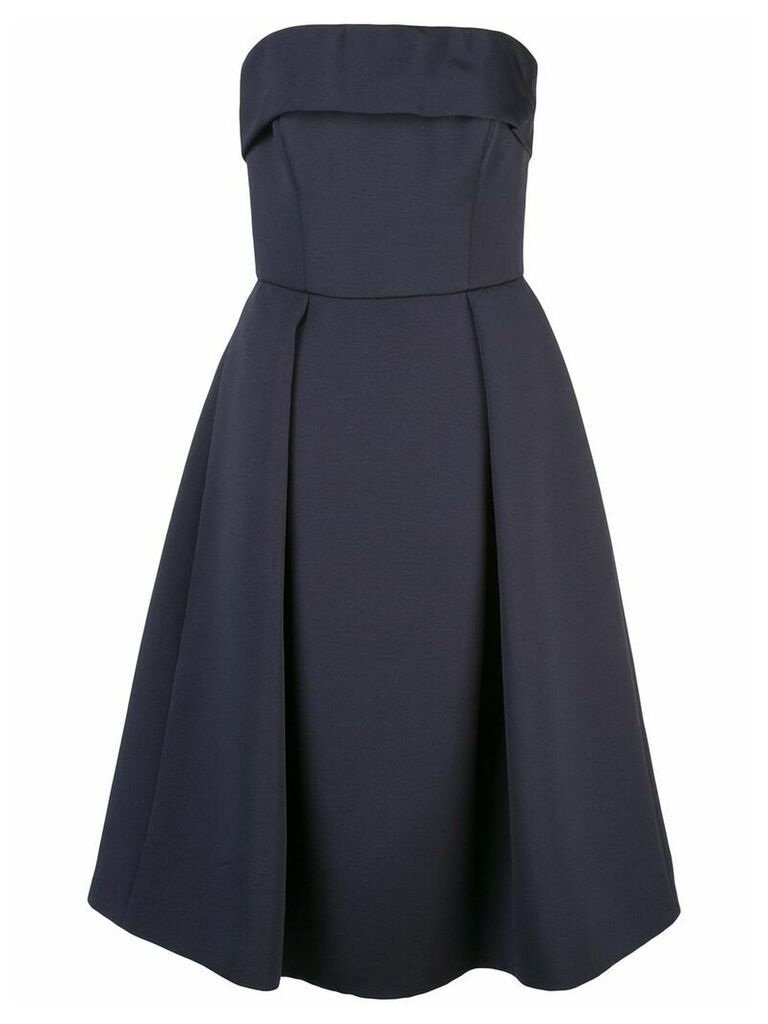 Amsale strapless flared dress - Blue