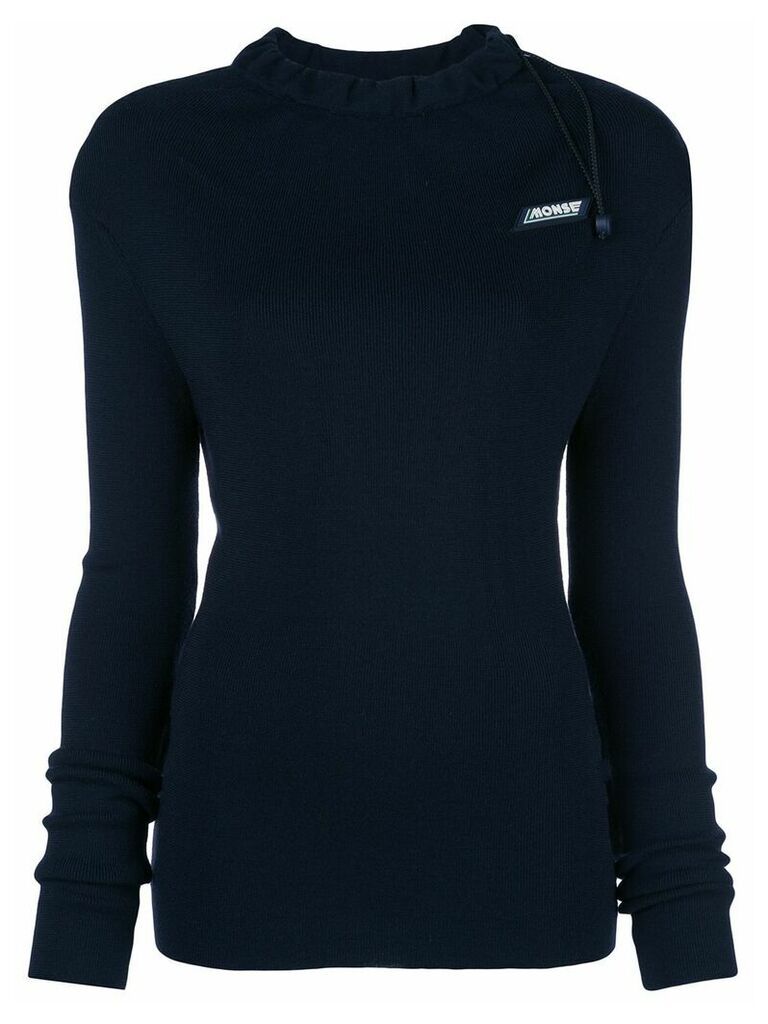 Monse cinched neck fitted jumper - Blue