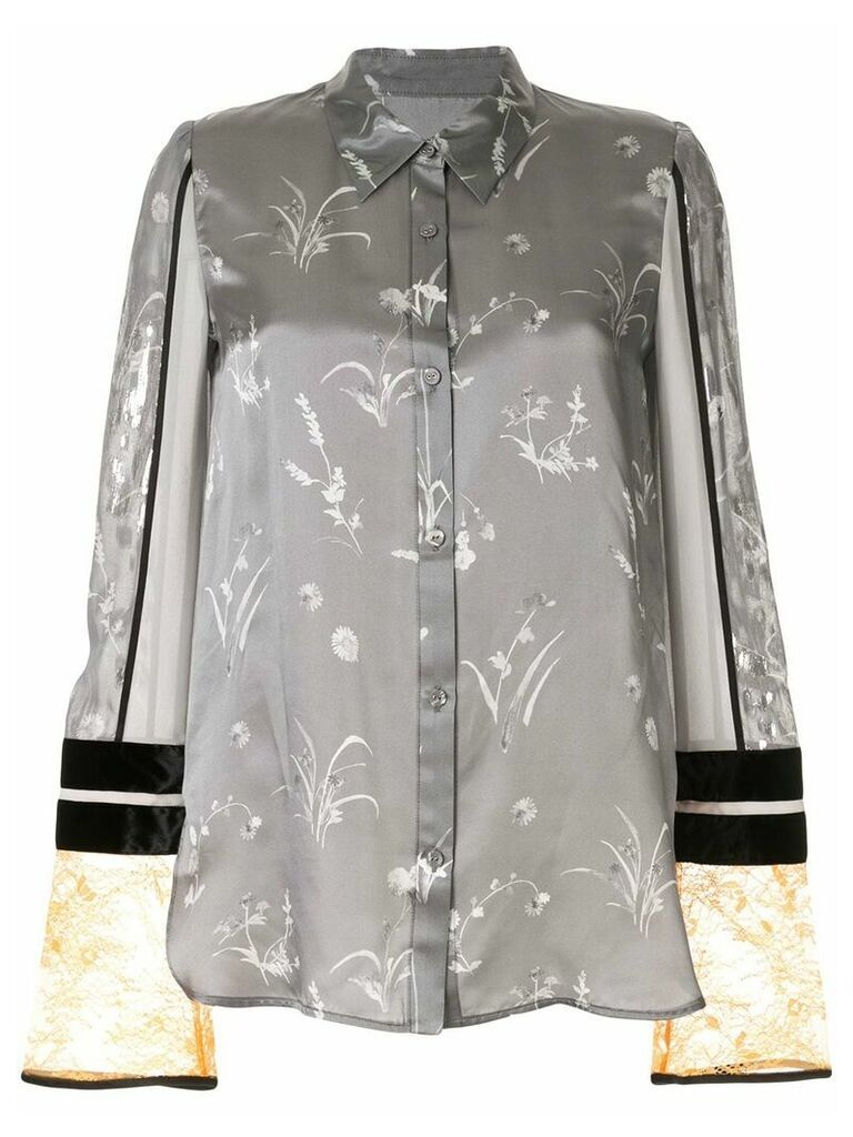 Mame Kurogouchi floral print shirt - Grey