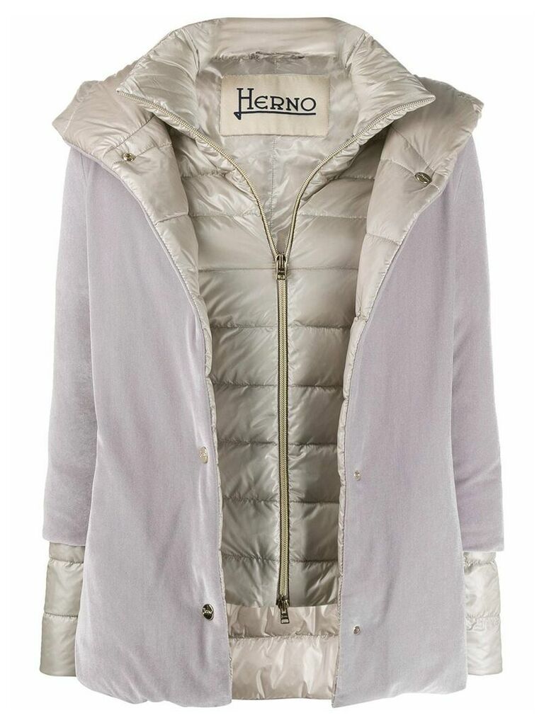Herno contrast padded jacket - Grey