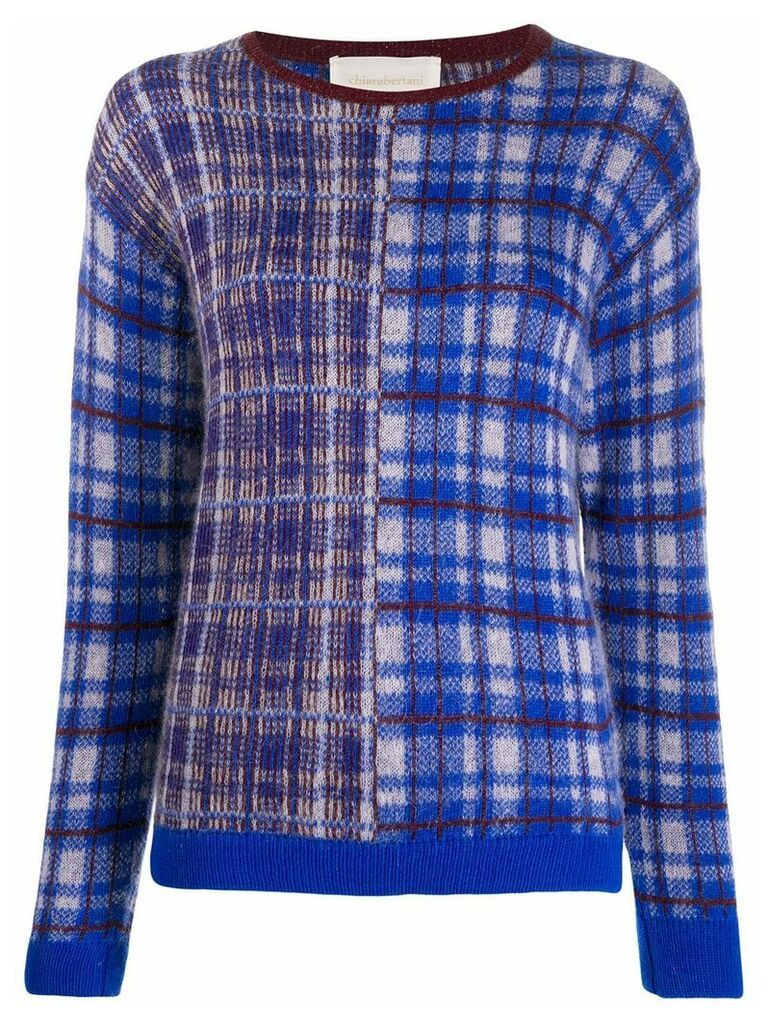 Chiara Bertani intarsia knit jumper - Blue