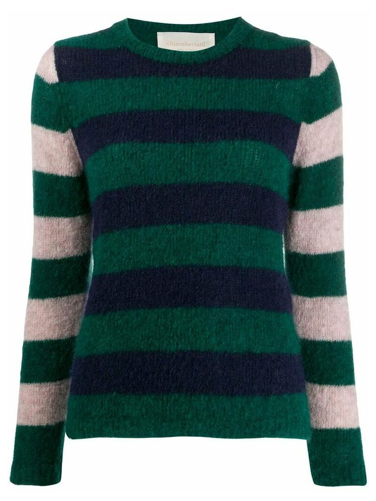 Chiara Bertani striped knit jumper - Green