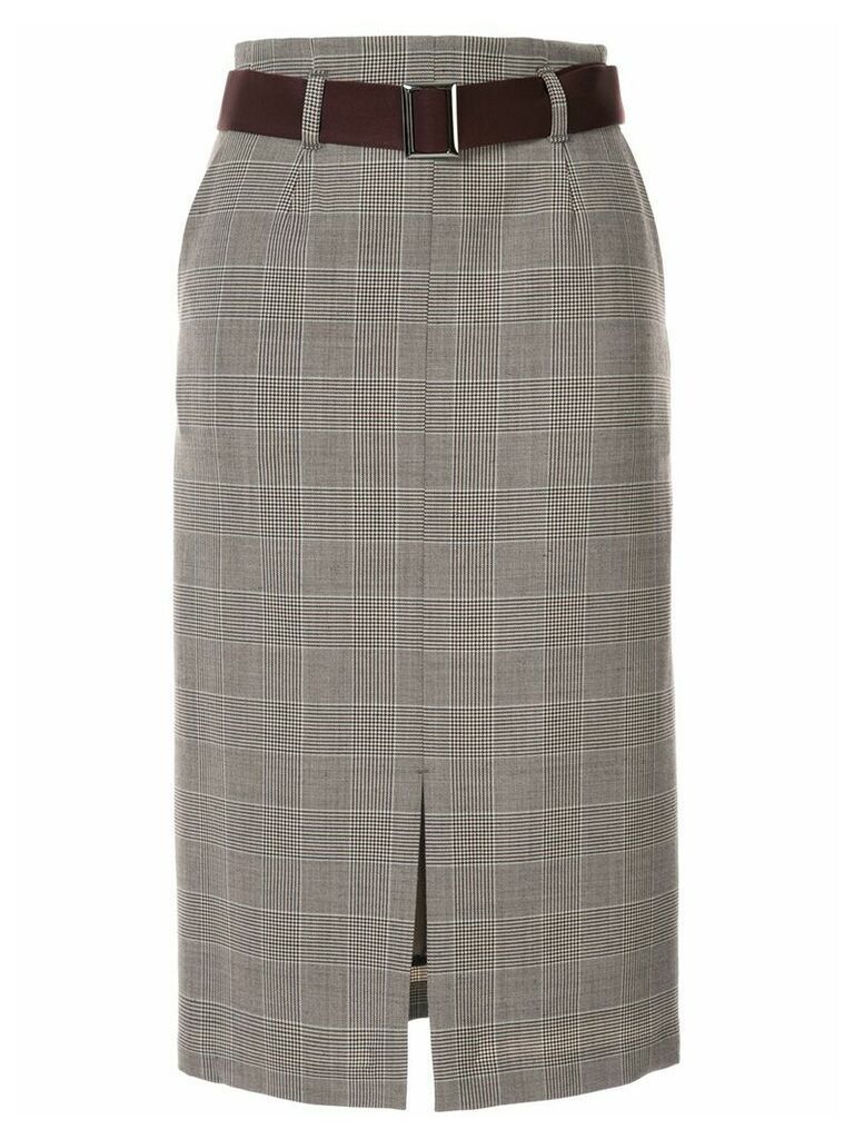 Loveless high-waisted plaid skirt - Grey