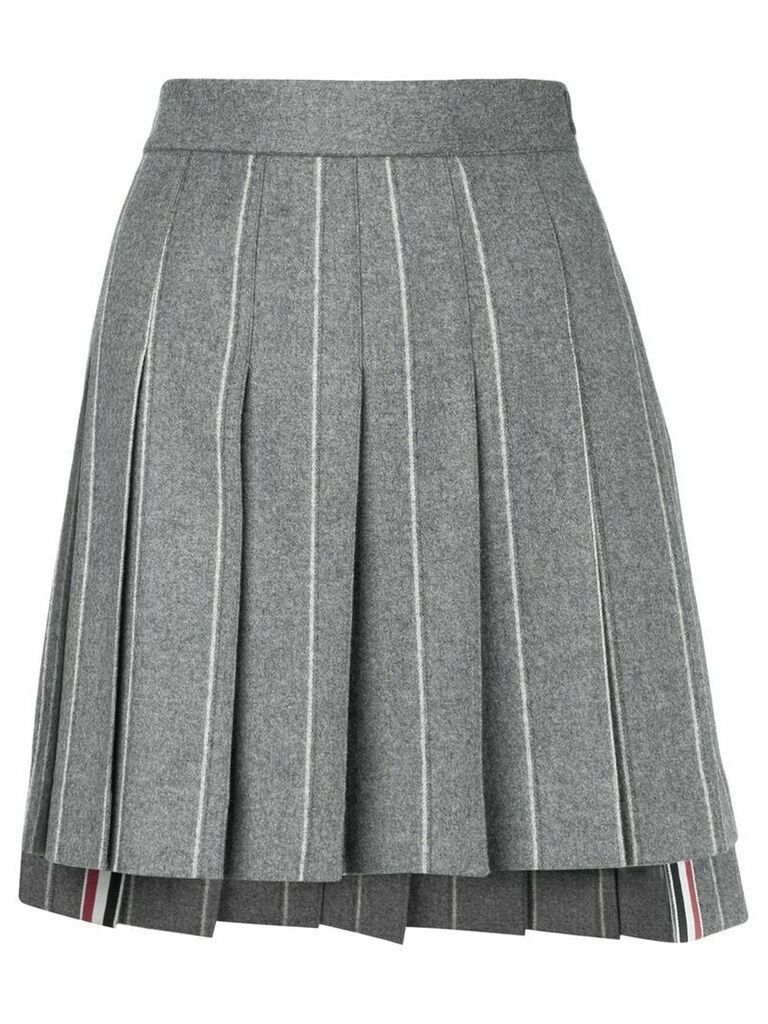 Thom Browne Shadow Stripe flannel miniskirt - Grey
